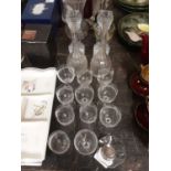 Collection of cut and other glassware including Royal Doulton vases
