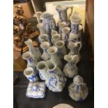 Collection of Victorian Parian ware vases