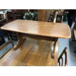 Ercol elm coffee table on end standards 128 cm long
