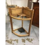 1920s Oak corner stick stand