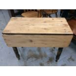 Victorian pine drop leaf kitchen table