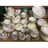 Group of assorted china to include Dolls house teaset and other teaware