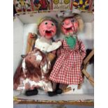 Two Pelhams puppets- farmer and his wife
