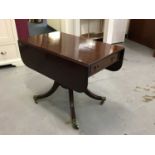 Regency mahogany Pembroke table on pedestal base