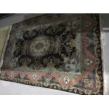 Good quality Persian part silk rug together with a Chinese wool pile washed ground rug