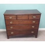 Good Quality Georgian Mahogany 3 over 3 Chest of Drawers Dimensions: 170cm W 53cm D 99cm H