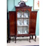 Superb Quality Edw Inlaid Mahogany Breakfront Display Cabinet Dimensions: 137cm W 41cm D 190cm H