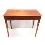 Edw Style Inlaid Mahogany 2 Drawer Console Table Dimensions: 91cm W 44cm D 77cm H