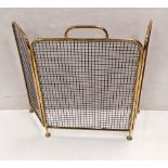 Vict Brass 3 Fold Fire Screen