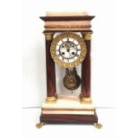 Vict Rosewood & Marble Ormolu Mount Mantel Clock
