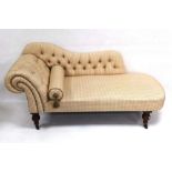 Exceptional Quality Vict Newly Upholstered Chaise Lounge Dimensions: 165cm W 66cm D 78cm H