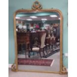 Exceptional Quality 19th C Gilt Rope Edged Overmantle Mirror Dimensions: 158cm W 190cm H