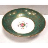 Minton Turquoise & Floral Hand Painted Centre Piece