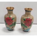 Pair of Cloisonne Vases