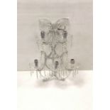 Cut Glass 5 Arm Wall Sconce