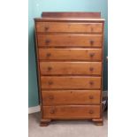 Edw Mahogany Seven Drawer Tallboy Dimensions: 90cm W 46cm D 157cm H