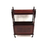 Edw Inlaid Mahogany Magazine Rack