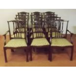 Set of 12 ( 10 + 2) Mahogany Dining Room Chairs