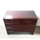 Georgian Mahogany 2 over 2 Chest of Drawers Dimensions: 107cm W 56cm D 82cm H