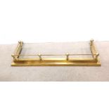 Heavy Brass Fire Fender Overall Dimensions: 136cm W 57cm D 18cm H