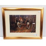 Gilt Framed Edw Print of Hunting Dogs