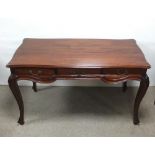 Mahogany Cabriole Leg Sidetable Dimensions: 130cm W 65cm D 75cm H