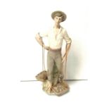 Large LLadro Figure of a Man with Fishing Baskets Dimensions: 40cm H