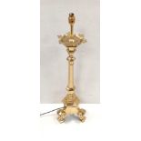 Heavy Vict Brass Table Lamp