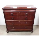 Rare Quality Early Vict Mahogany 4 Drawer Chest Dimensions: 117cm W 56cm D 102cm H