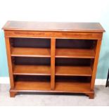 Burr Walnut Open Bookcase Dimensions: 123cm W 31cm D 106cm H