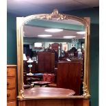 Quality 19th C Gilt Overmantle Mirror Dimensions: 125cm W x 140cm H