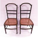 Pair of Good Quality Vict Bergere Bedroom Chairs