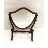 Edw Mahogany Crutch Mirror