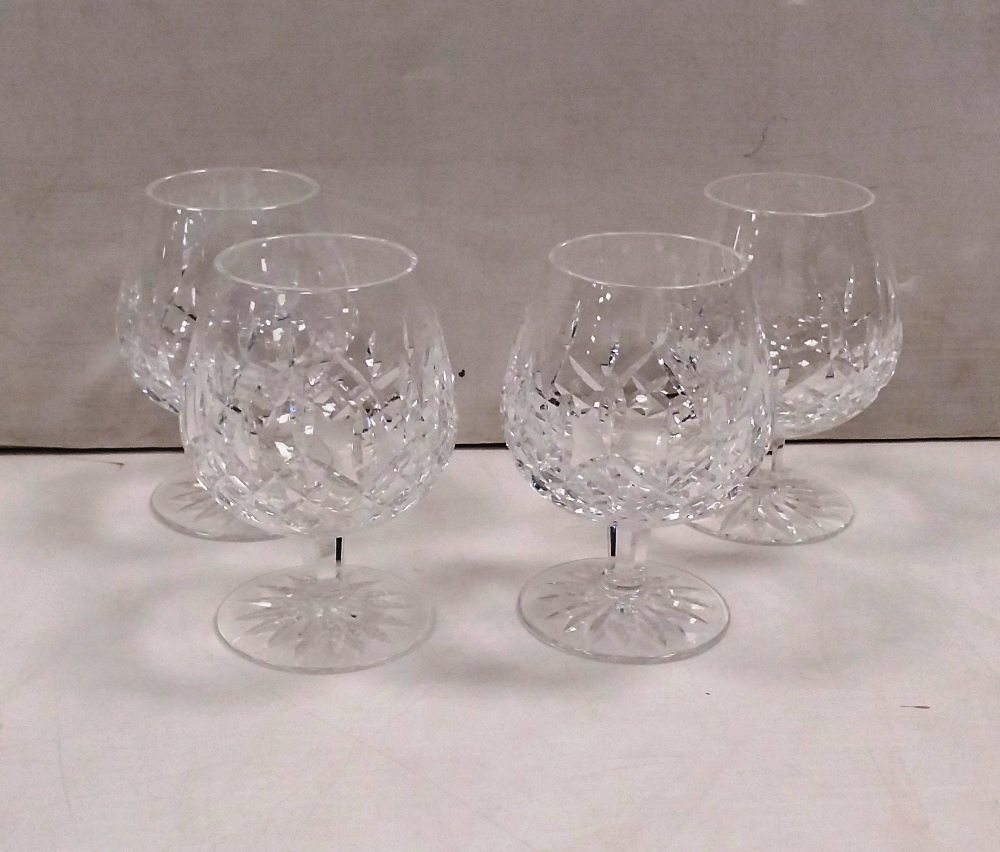 Set of 4 Waterford Crystal Brandy Glasses