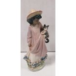 Lladro Figure of Girl & Cat Dimensions: 21cm H