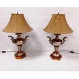 Pair of Decorative Table Lamps & Shades Dimensions: 75cm H