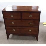 Good Quality Georgian Mahogany 2 over 2 Chest of Drawers Dimensions : 90cm W 44cm D 89cm H