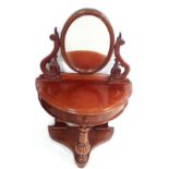 Vict Mahogany Demi Lune Duchess Dressing Table Dimensions : 92cm W 47cm D 142cm H