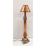 Tall Gilt & Silver Lamp Dimensions: 84cm H