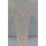 Large Waterford Cut Glass Vase Dimensions: 25cm x 13cm Diam