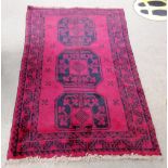 Vintage Hand Made Wool Rug Runner Dimensions : 143cm W x 87cm