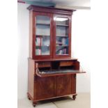 Superb Quality Vict Mahogany Secretaire Bookcase Dimensions: 125cm W 57cm D 234cm H