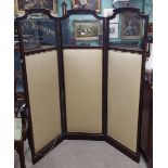 Edw Mahogany 3 Fold Dressing Screen