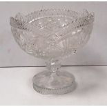 Cut Glass Pedestal Bowl