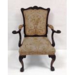 Magnificent Quality Edw Walnut Eagle Armchair on Ball & Claw Feet Dimensions : 80cm W 60cm D 100cm