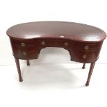 Edw Mahogany Kidney Desk Dimensions : 122cm W 58cm D 77cm H