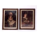 Matching Pair of Vict Framed Pears Prints ( Bubbles & Cherry Ripe) Dimensions Including Frame : 65cm