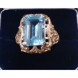 Blue Topaz Ring Size R