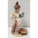 Lladro Figure of Girl ( Slight Damage) Dimensions: 22cm H