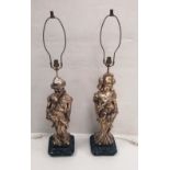 Pair of Decorative Lamps Dimensions : 92cm H